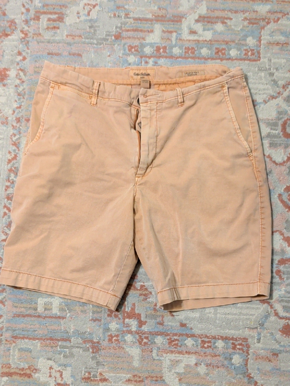 Goodfellow & Co Light Peach Flat-Front Chino Shorts